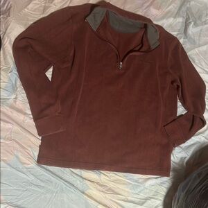 Men's Brown Quarter-Zip Sweater